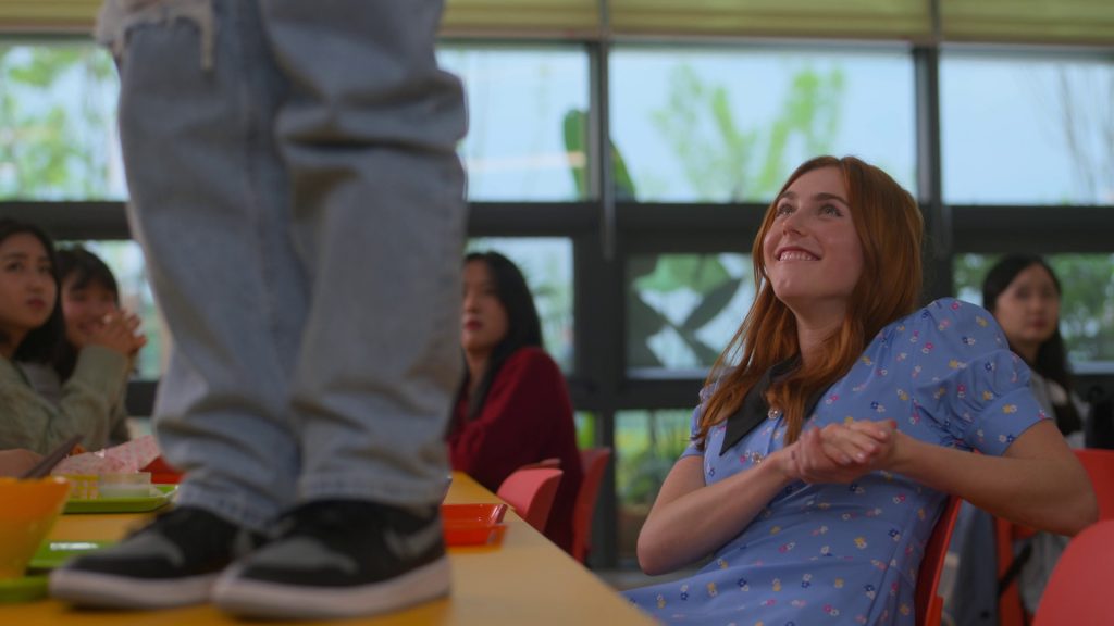 Nike Air Jordan 1 Sneakers Worn by Anna Cathcart in XO, Kitty S01E10 “OTP” (2023) (Image 1)