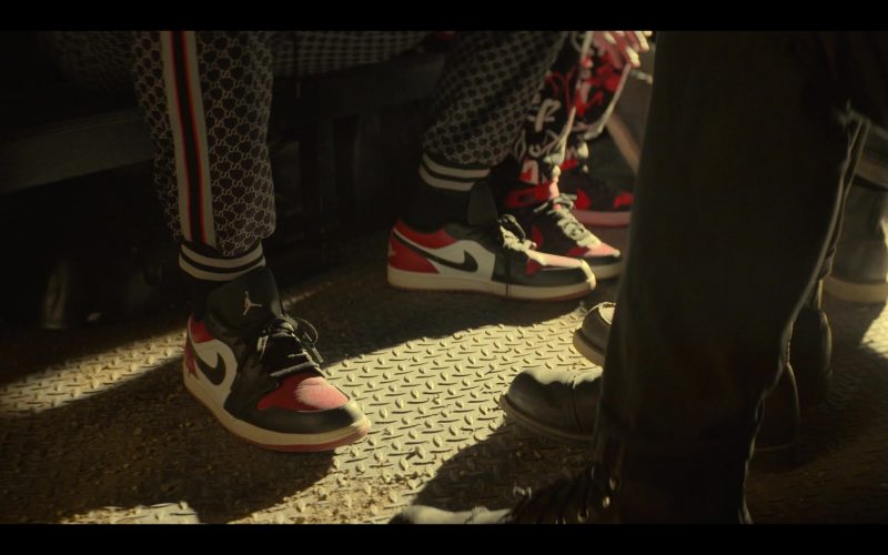 Nike Air Jordan 1 Sneakers in Mayans M.C. S04E03 “Self Portrait in Blue Bathroom” (2022) (Image 1)