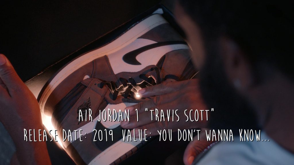 Nike Air Jordan 1 ‘Travis Scott' Sneakers in Black-ish S08E07 “Sneakers by the Dozen” (2022) (Image 1)