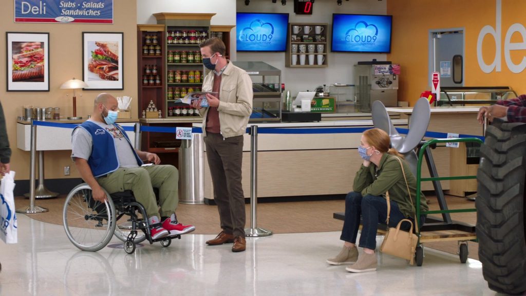 Nike Air Jordan 3 High Top Sneakers of Colton Dunn as Garrett McNeil in Superstore S06E06 “Biscuit” (2021) (Image 1)