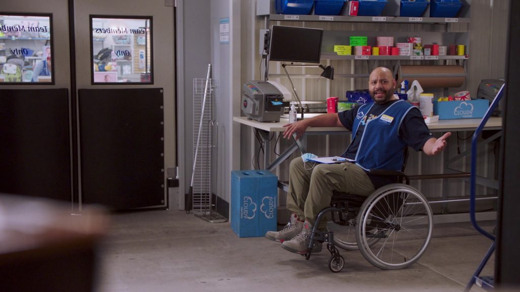 Nike Air Jordan 5 Dark Stucco Sneakers of Colton Dunn as Garrett in Superstore S06E08 “Ground Rules” (2021) (Image 1)