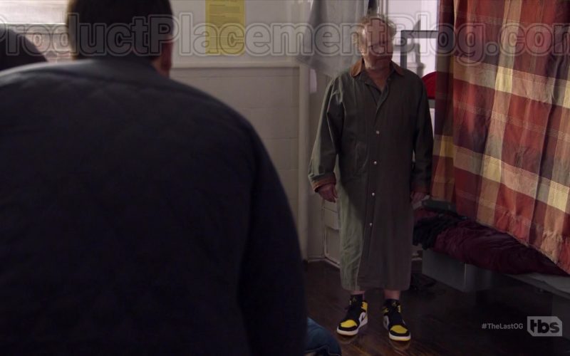Nike Air Jordan Black-Yellow-White Sneakers in The Last O.G. S03E04 “Fresh Jordans” (2020) (Image 1)