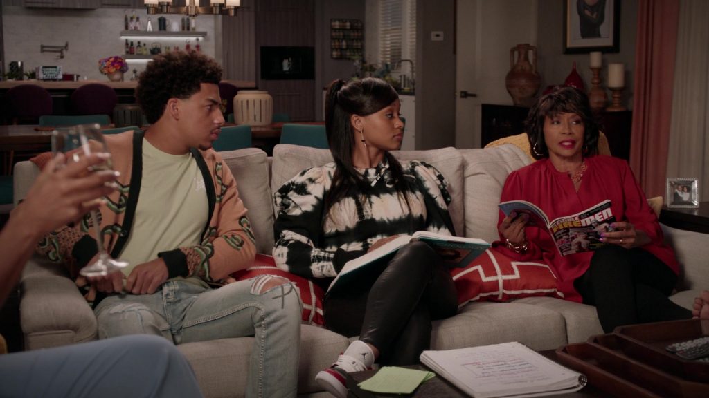 Nike Air Jordan Sneakers Worn by Actress in Black-ish S08E03 “Bow-Mo” (2022) (Image 1)