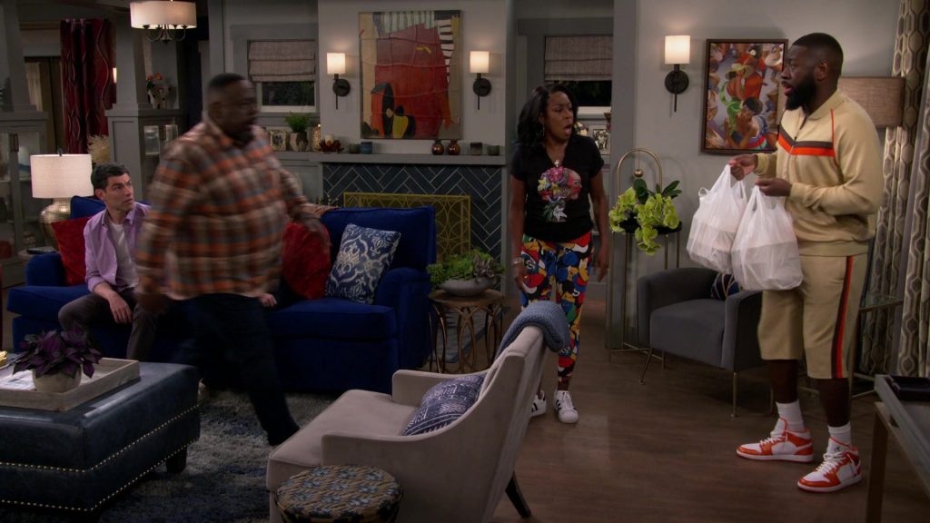 Nike Air Jordan Sneakers Worn by Sheaun McKinney as Malcolm Butler in The Neighborhood S05E16 “Welcome to the Jungle” (2023) (Image 1)