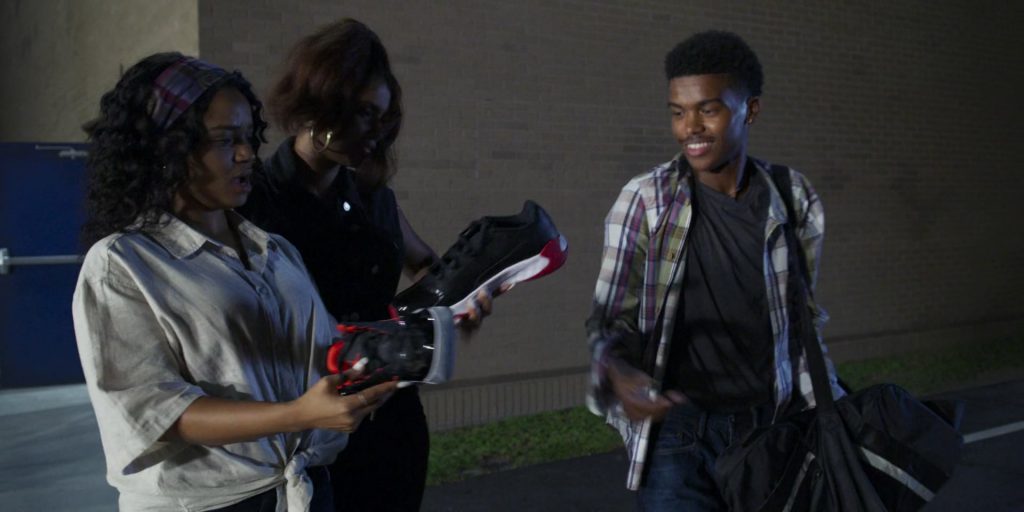 Nike Air Jordan Sneakers in Not Another Church Movie (2024) (Image 3)