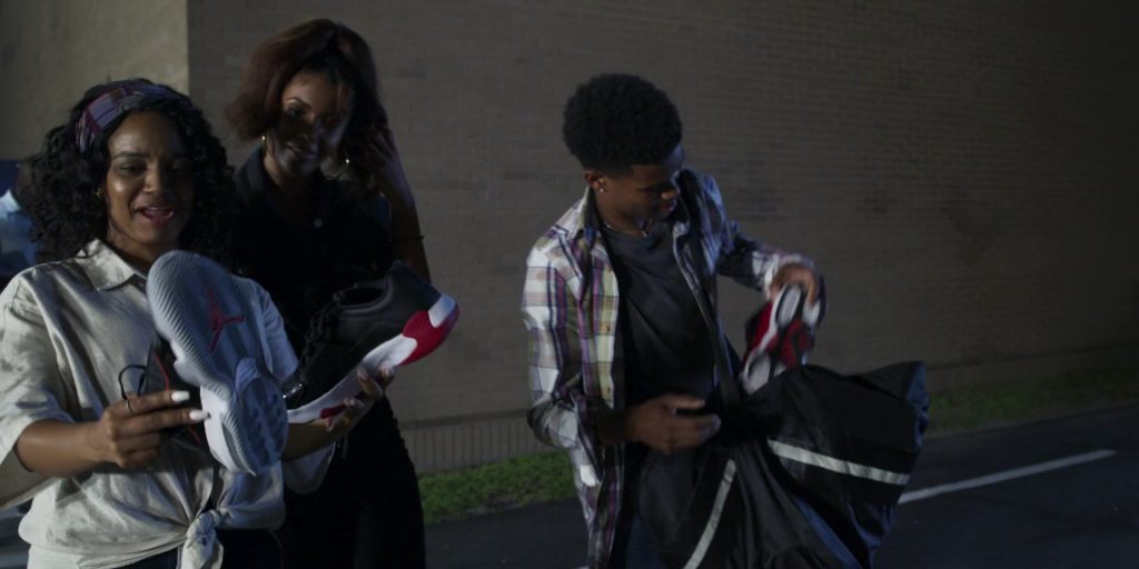 Nike Air Jordan Sneakers in Not Another Church Movie (2024) (Image 4)