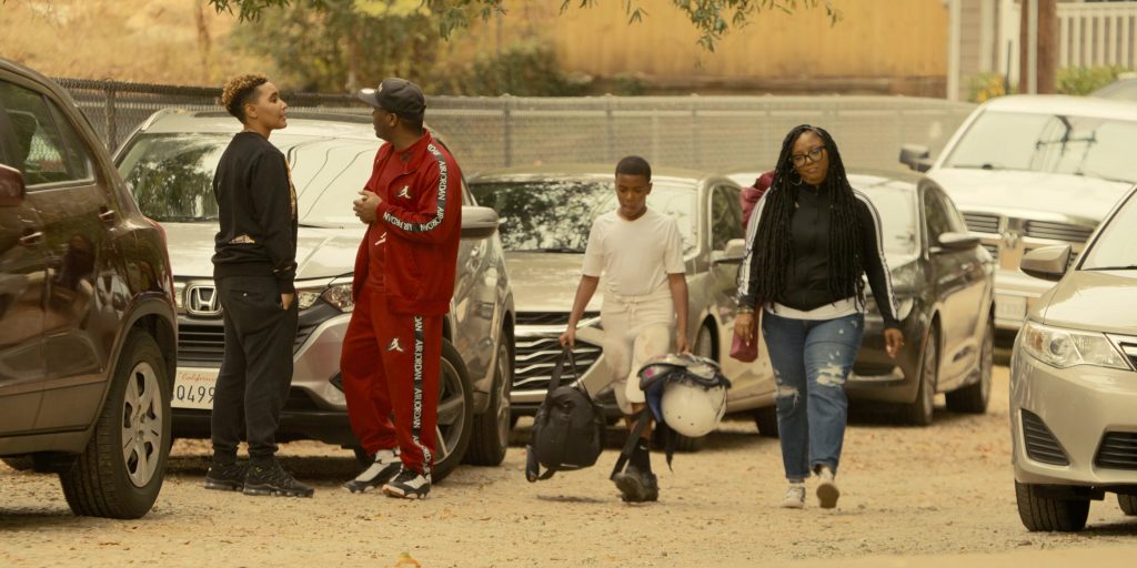 Nike Air Jordan Tracksuit and Shoes in The Underdoggs (2024) (Image 1)
