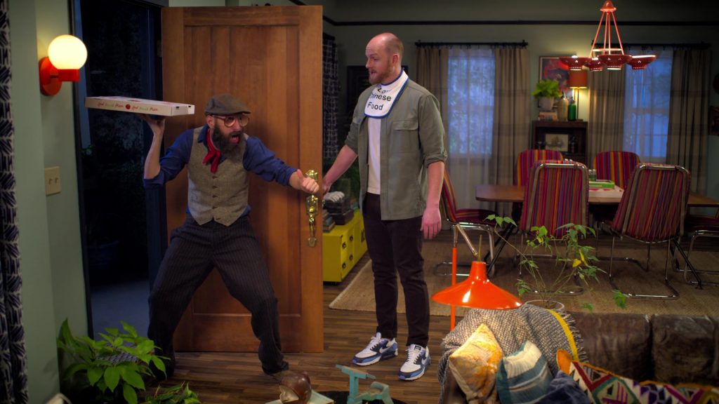 Nike Air Max 90 Multicolor Running Shoes Worn by Broden Kelly in Aunty Donna's Big Ol' House of Fun S01E05 “Night-time” (2020) (Image 1)