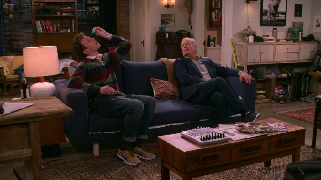 Nike Air Max Flyknit Racer “Next Nature” sneakers Wron by Anders Keith as David Crane in Frasier S01E01 “The Good Father” (2023) (Image 3)