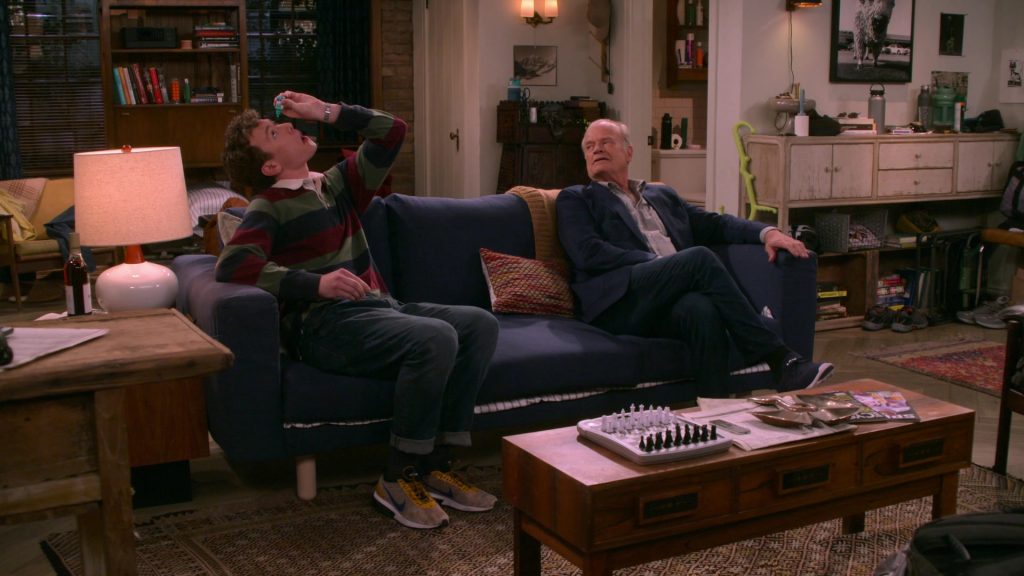 Nike Air Max Flyknit Racer “Next Nature” sneakers Wron by Anders Keith as David Crane in Frasier S01E01 “The Good Father” (2023) (Image 5)