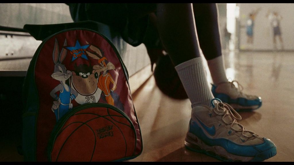 Nike Air Max Uptempo 95 Blue Fury Sneakers of Stephen Kankole as a young LeBron in Space Jam - A New Legacy (2021) (Image 2)