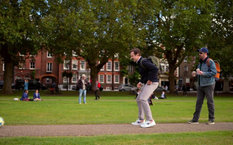 Nike Air Pegasus 92 White-Orange Shoes Worn by Jason Sudeikis in Ted Lasso S01E02 “Biscuits” (2020) (Image 1)