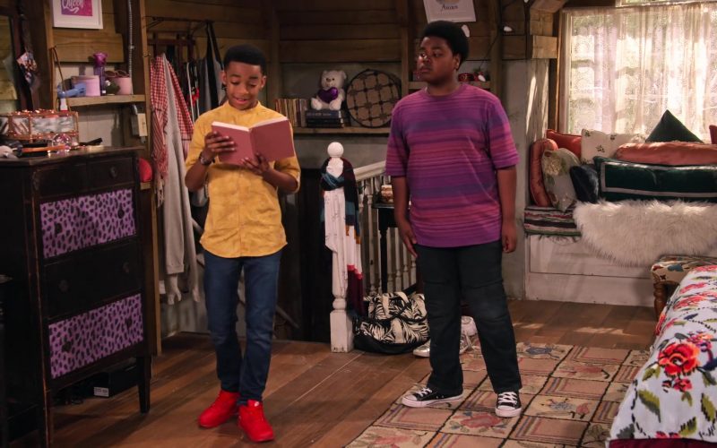 Nike Air Red Sneakers Worn by Isaiah Russell-Bailey as Shaka McKellan in Family Reunion Season 1 Episode 19 “Remember M'dear's Fifteen Minutes” (2020) (Image 1)
