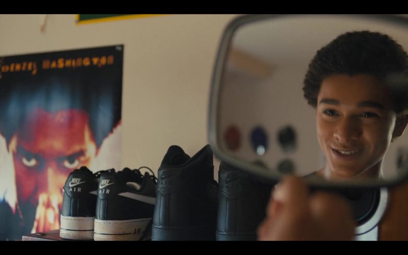Nike Air Sneakers of Jaden Michael as Young Colin Kaepernick in Colin in Black & White S01E05 “Crystal” (2021) (Image 1)
