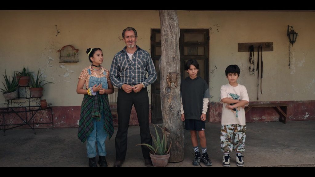 Nike Air Uptempo Sneakers Worn by Evan Whitten as Alex in Chupa (2023) (Image 4)