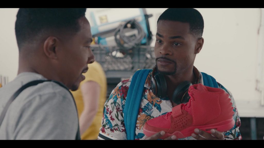 Nike Air Yeezy 2 Red October Shoe Held by Andrew Bachelor as Bobby in Sneakerheads S01E02 “Hustling Backwards” (2020) (Image 1)