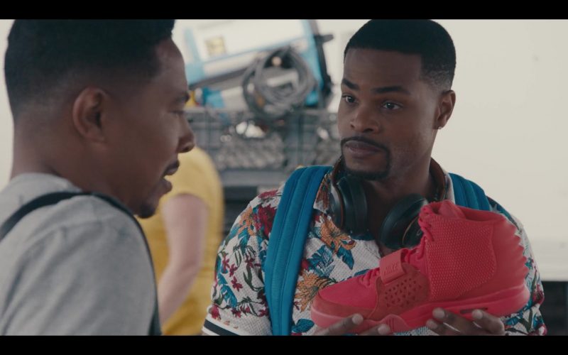 Nike Air Yeezy 2 Red October Shoe Held by Andrew Bachelor as Bobby in Sneakerheads S01E02 “Hustling Backwards” (2020) (Image 1)