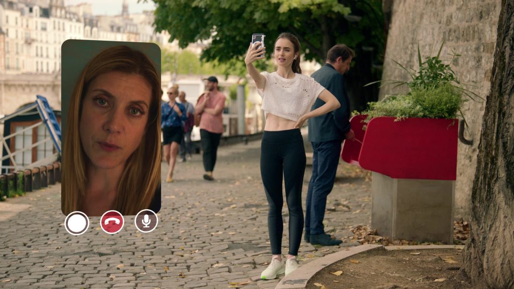 Nike Air Zoom Pegasus White Sneakers of Lily Collins in Emily in Paris S01E03 “Sexy or Sexist” (2020) (Image 1)