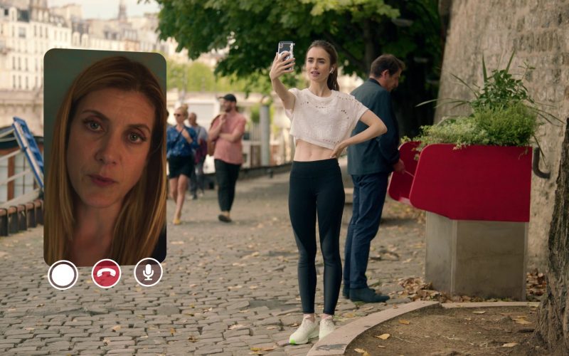 Nike Air Zoom Pegasus White Sneakers of Lily Collins in Emily in Paris S01E03 “Sexy or Sexist” (2020) (Image 1)