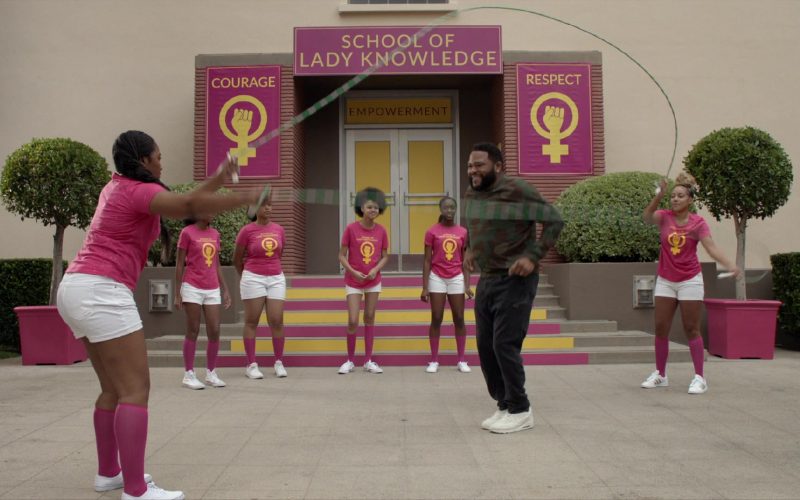 Nike All White Shoes Worn by Anthony Anderson as Andre Johnson in Black-ish Season 6, Episode 3 “Feminisn't” (2019) (Image 1)