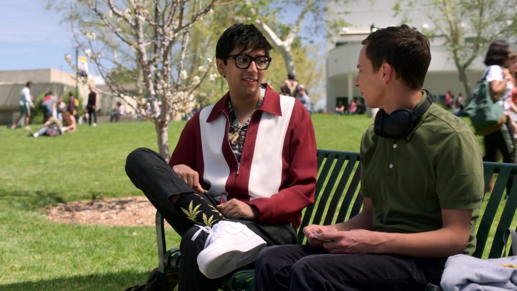 Nike All-White Sneakers Worn by Nik Dodani as Zahid in Atypical Season 3 Episode 2 “Standing Sam” (2019) (Image 1)
