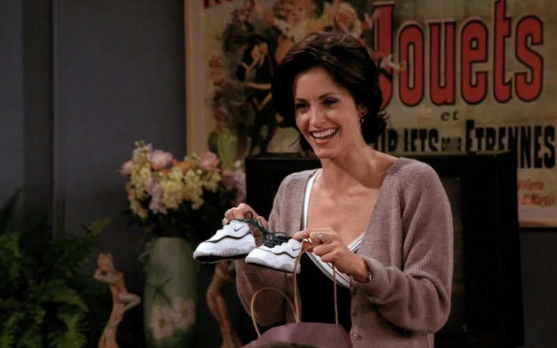 Nike Baby Boy's Sneakers Held by Courteney Cox (Monica Geller) in Friends Season 2 Episode 1 “The One with Ross’s New Girlfriend” (1995) (Image 1)