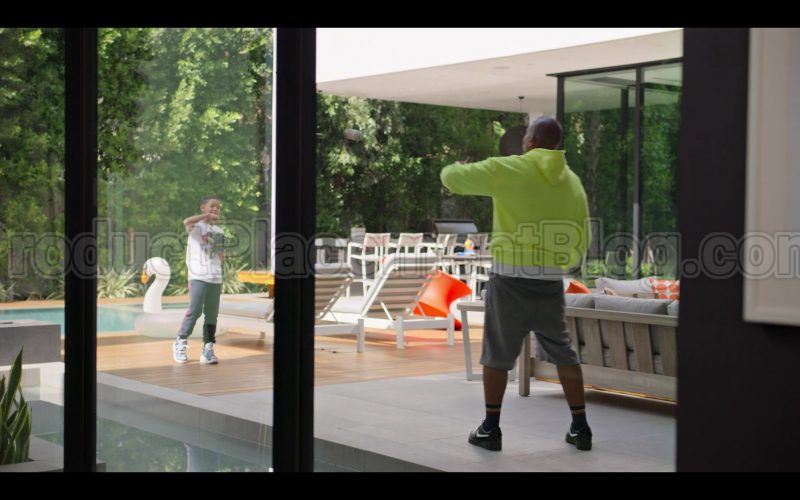 Nike Black Shoes (White Logo) of Kenya Barris in #blackAF S01E04 “yup, you guessed it. again, this is because of slavery” (2020) (Image 1)