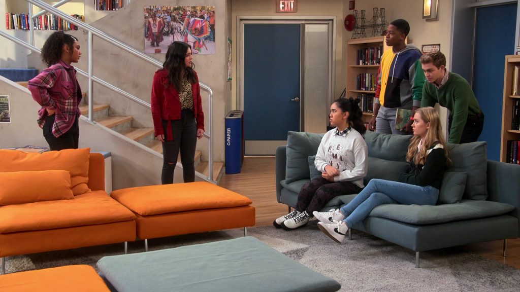 Nike Blazer HiTop Sneakers Worn by Katie Beth Hall as Sarah Watson in Head of the Class S01E10 “Three More Years” (2021) (Image 1)