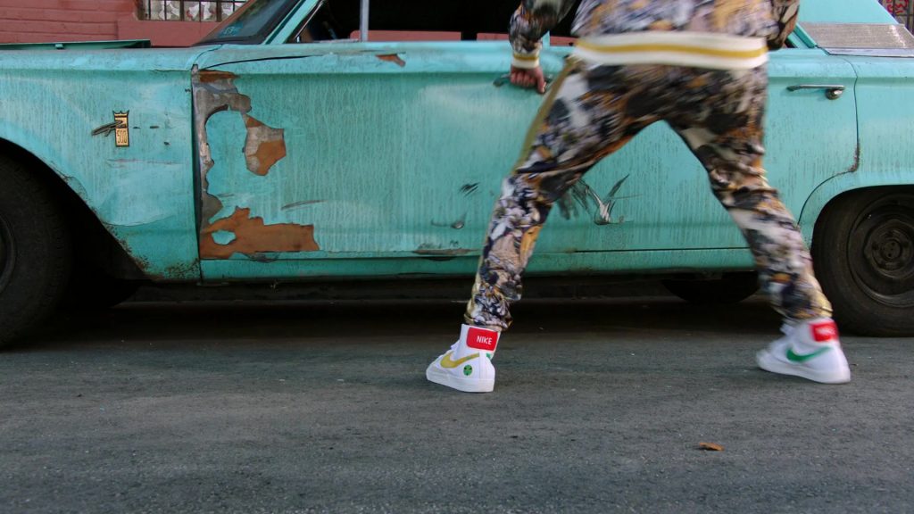 Nike Blazer Mid '77 Vintage ‘Rayguns' Sneakers of Andy Samberg as Detective Jake Peralta in Brooklyn Nine-Nine S08E05 “PB&J” (2021) (Image 3)