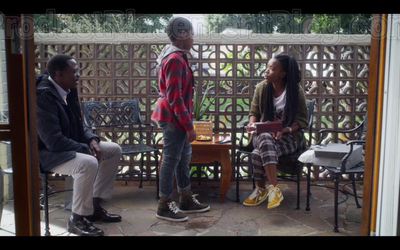Nike Blazer Mid Leather Yellow High Top Sneakers For Women in Blood & Water S01E01 “Fiksation” (2020) (Image 1)
