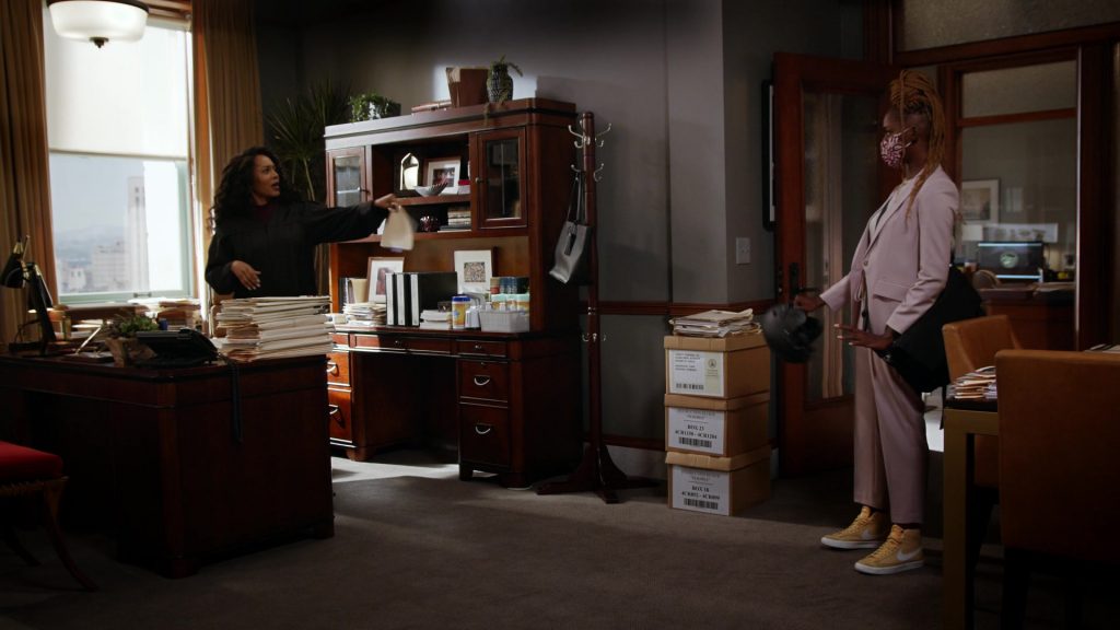 Nike Blazer Yellow Sneakers of Ryan Michelle Bathe as Rachel in All Rise S02E01 “A Change Is Gonna Come” (2020) (Image 1)