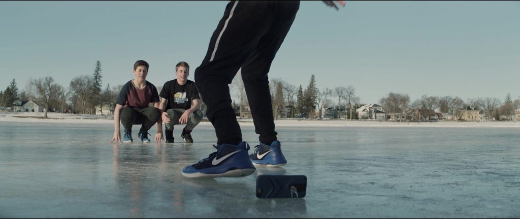 Nike Blue Shoes Worn by Marcel Ruiz in Breakthrough (2019) (Image 2)