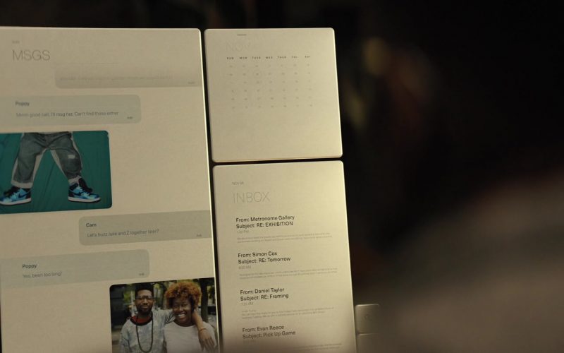 Nike Blue Shoes in Swan Song (2021) (Image 1)