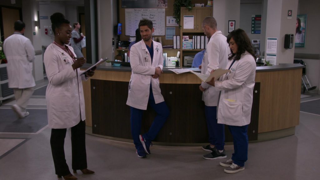Nike Blue Sneakers Worn by Jean-Luc Bilodeau as Dr. Daniel Kutcher in Carol's Second Act Season 1 Episode 11 “Blocking” (2020) (Image 1)