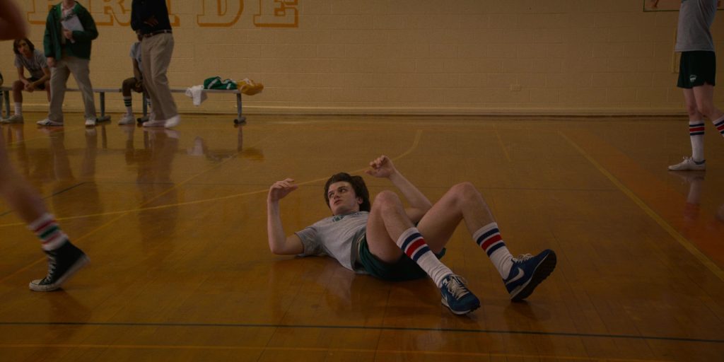 Nike Blue Sneakers Worn by Joe Keery in Stranger Things - Will the Wise (2017) (Image 1)