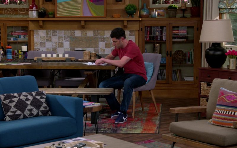 Nike Blue Sneakers Worn by Max Greenfield as Dave in The Neighborhood Season 2 Episode 12 “Welcome to the Freeloader” (2020) (Image 1)
