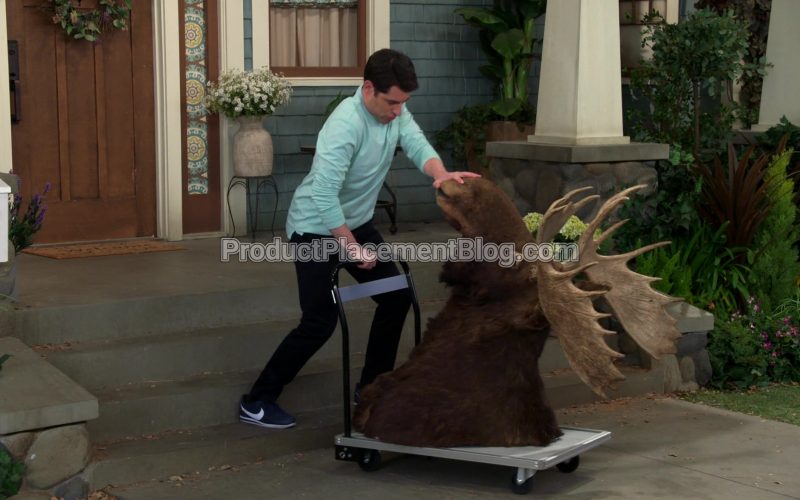 Nike Blue Sneakers of Max Greenfield as Dave Johnson in The Neighborhood S02E20 “Welcome to the Standoff” (2020) (Image 1)