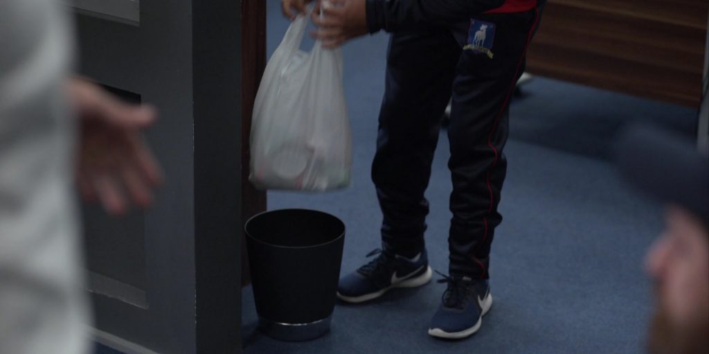 Nike Blue Sneakers of Nick Mohammed as Nathan in Ted Lasso S01E03 “Trent Crimm - The Independent” (2020) (Image 1)