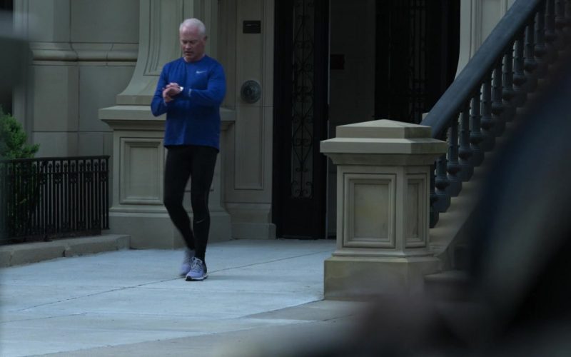 Nike Blue Tee, Black Leggings and Grey Shoes Worn by Neal McDonough in Proud Mary (2018) (Image 1)