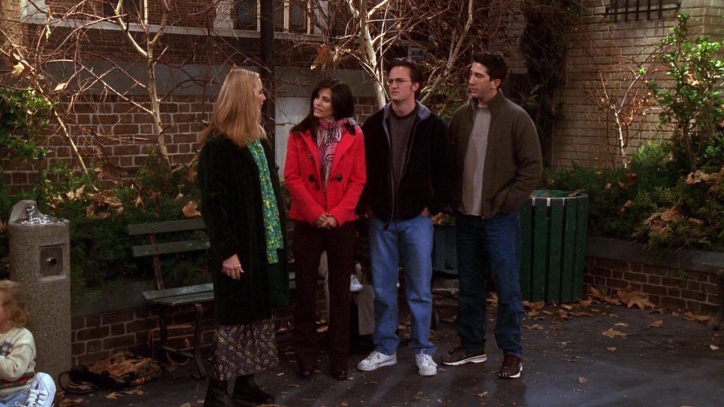 Nike Brown Leather Sneakers Worn by David Schwimmer (Ross Geller) in Friends Season 7 Episode 9 “The One with All the Candy” (2000) (Image 1)