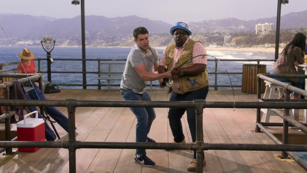 Nike Classic Cortez Blue Sneakers of Max Greenfield as Dave Johnson in The Neighborhood S03E18 “Welcome to the Surprise” (2021) (Image 2)