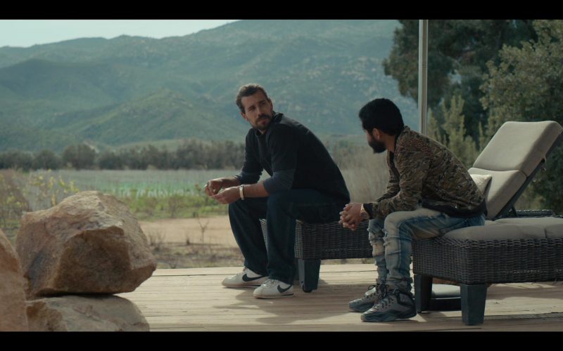 Nike Classic Cortez White Sneakers and Jordan B'Loyal Grey Men's Shoes in Coyote S01E03 “Sin of Origin” (2021) (Image 1)