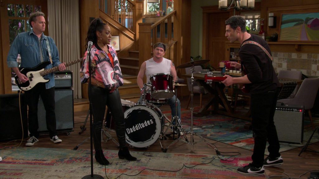 Nike Cortez Black Shoes of Actor Max Greenfield in The Neighborhood S3E11 “Welcome to the Dad Band” (2021) (Image 1)