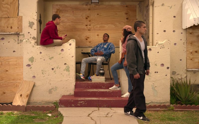 Nike Cortez Black Sneakers of Actor Diego Tinoco as Cesar Diaz in On My Block S04E07 “Chapter Thirty-Five” (2021) (Image 1)