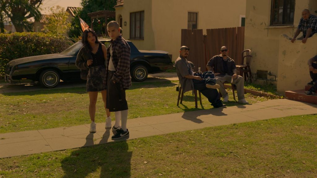 Nike Cortez Black & White Sneakers of Diego Tinoco as Cesar Diaz in On My Block S04E01 “Chapter Twenty-Nine” (2021) (Image 1)