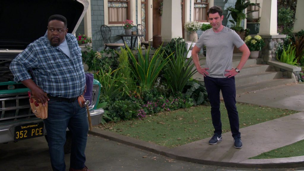 Nike Cortez Blue Sneakers of Max Greenfield as Dave in The Neighborhood S03E03 “Welcome to Couples Therapy” (2020) (Image 2)