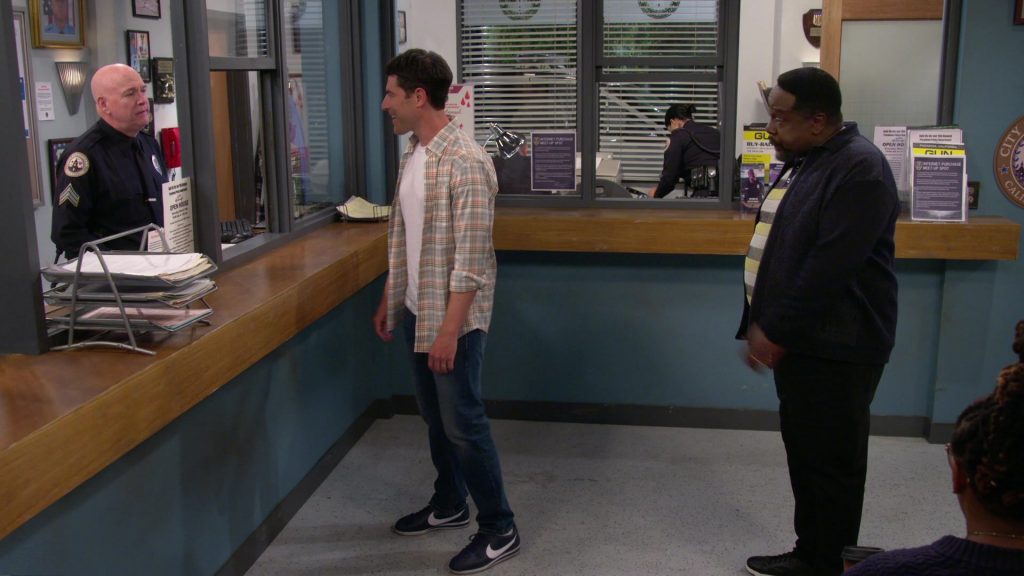 Nike Cortez Sneakers of Max Greenfield as Dave in The Neighborhood S03E01 “Welcome to the Movement” (2020) (Image 1)