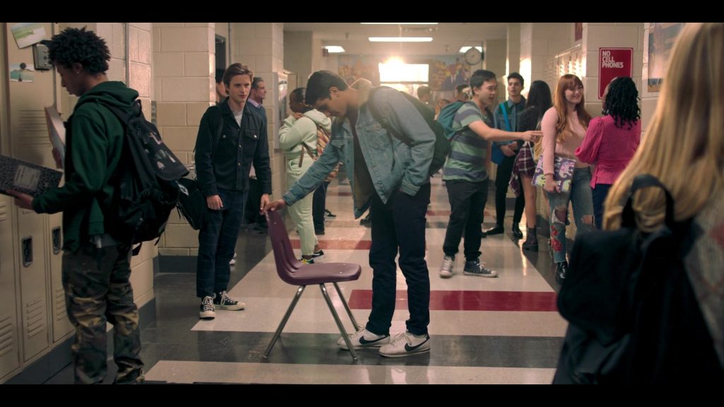 Nike Cortez White Shoes of Michael Cimino as Victor Salazar in Love, Victor S02E02 “Day One, Take Two” (2021) (Image 1)