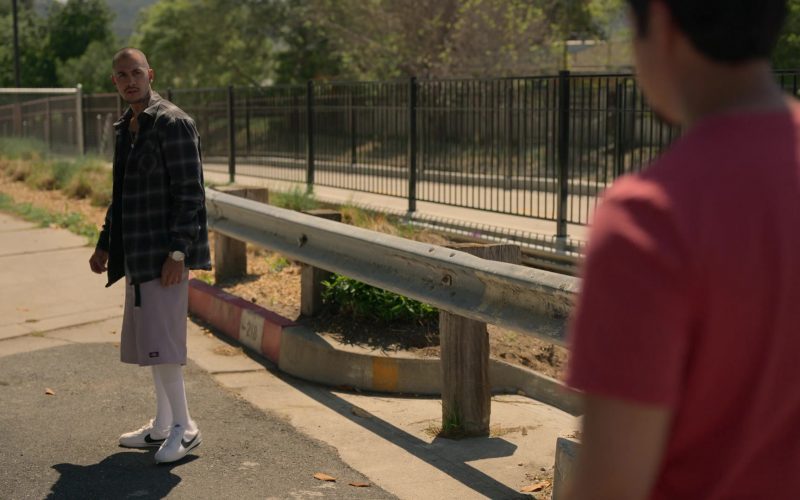 Nike Cortez White Sneakers of Julio Macias as Oscar ‘Spooky' Diaz in On My Block S04E02 “Chapter Thirty” (2021) (Image 1)