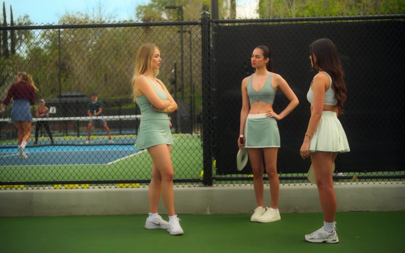Nike Court Air Zoom Vapor Pro tennis sneakers and New Balance 530 trainers in Calabasas Confidential S01E01 “Calabasas Coded” (2026) (Image 1)
